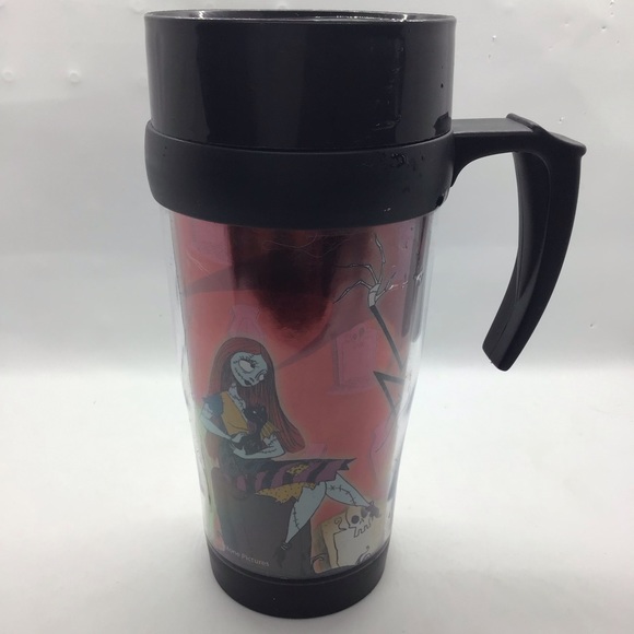 Vintage Nightmare Before Christmas Travel Mug Halloween READ - Picture 1 of 5